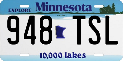 MN license plate 948TSL