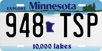MN license plate 948TSP