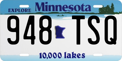 MN license plate 948TSQ