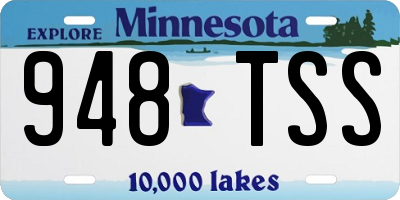 MN license plate 948TSS