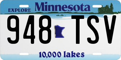 MN license plate 948TSV