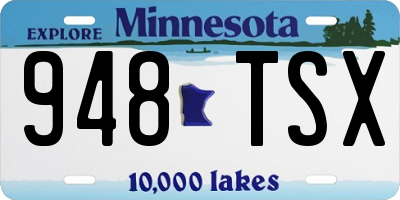 MN license plate 948TSX