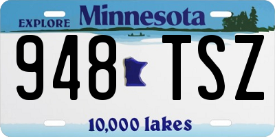 MN license plate 948TSZ