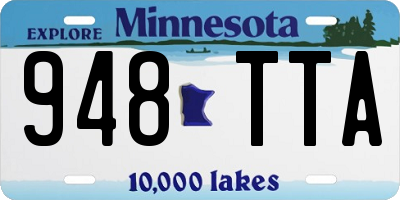 MN license plate 948TTA