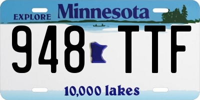 MN license plate 948TTF