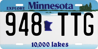 MN license plate 948TTG