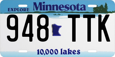 MN license plate 948TTK
