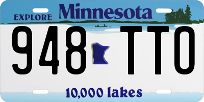 MN license plate 948TTO