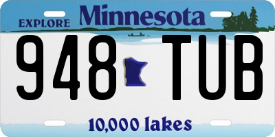 MN license plate 948TUB