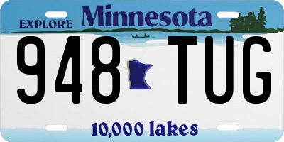 MN license plate 948TUG