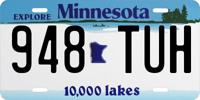 MN license plate 948TUH
