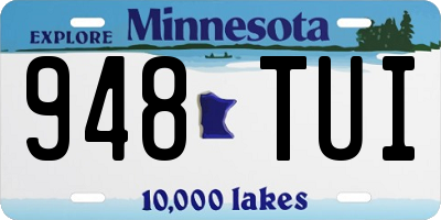 MN license plate 948TUI