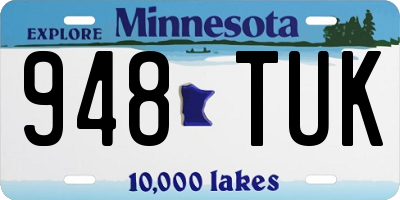 MN license plate 948TUK