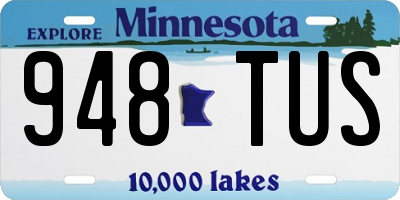 MN license plate 948TUS