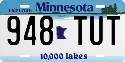 MN license plate 948TUT