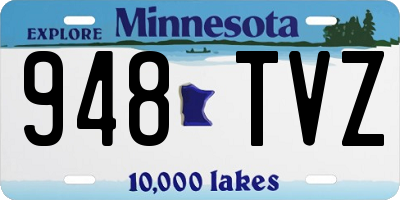 MN license plate 948TVZ