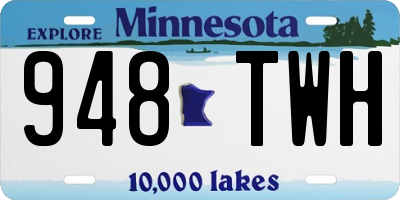 MN license plate 948TWH
