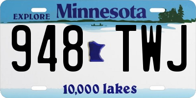 MN license plate 948TWJ