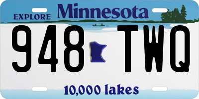 MN license plate 948TWQ
