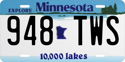 MN license plate 948TWS