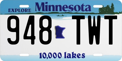 MN license plate 948TWT