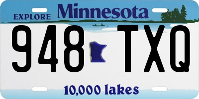 MN license plate 948TXQ