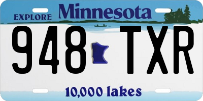 MN license plate 948TXR