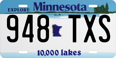 MN license plate 948TXS