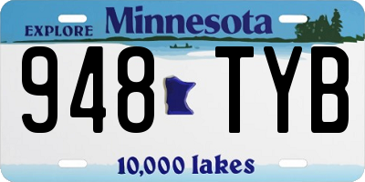 MN license plate 948TYB