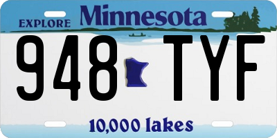 MN license plate 948TYF