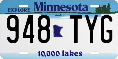 MN license plate 948TYG