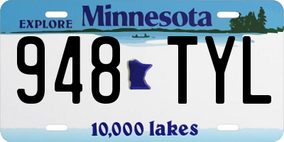 MN license plate 948TYL