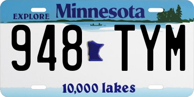 MN license plate 948TYM