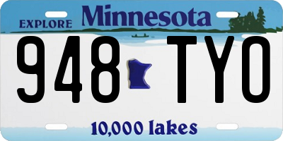 MN license plate 948TYO