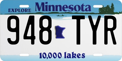 MN license plate 948TYR