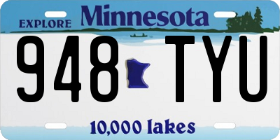 MN license plate 948TYU