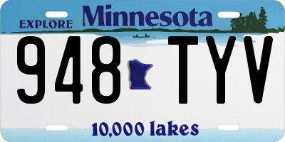 MN license plate 948TYV