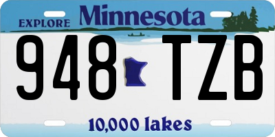 MN license plate 948TZB