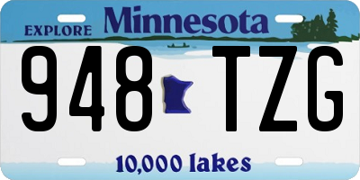 MN license plate 948TZG