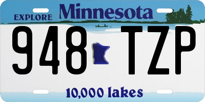 MN license plate 948TZP