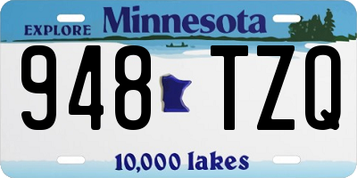 MN license plate 948TZQ