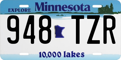 MN license plate 948TZR