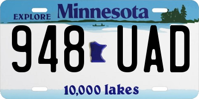 MN license plate 948UAD