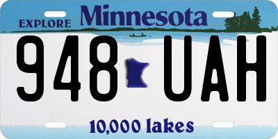 MN license plate 948UAH