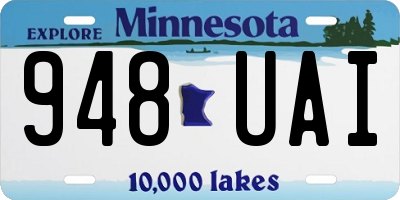 MN license plate 948UAI