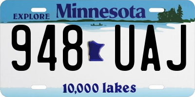 MN license plate 948UAJ