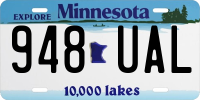 MN license plate 948UAL