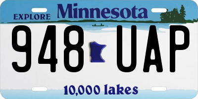 MN license plate 948UAP