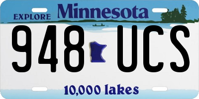 MN license plate 948UCS