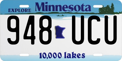 MN license plate 948UCU